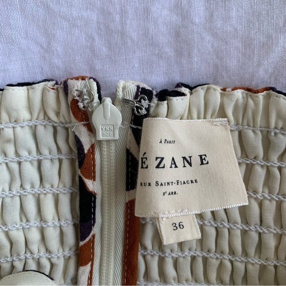 Sezane Jarred Yoana Cotton Halter Slit Print Midi Dress - Picture 6 of 15